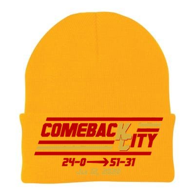 Comeback City Kansas City Football Knit Cap Winter Beanie