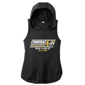 Comeback City Kansas City Football Ladies PosiCharge Tri-Blend Wicking Draft Hoodie Tank