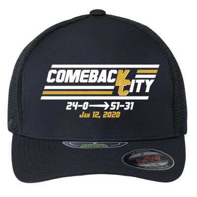 Comeback City Kansas City Football Flexfit Unipanel Trucker Cap