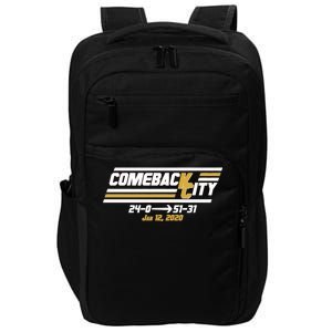 Comeback City Kansas City Football Impact Tech Backpack