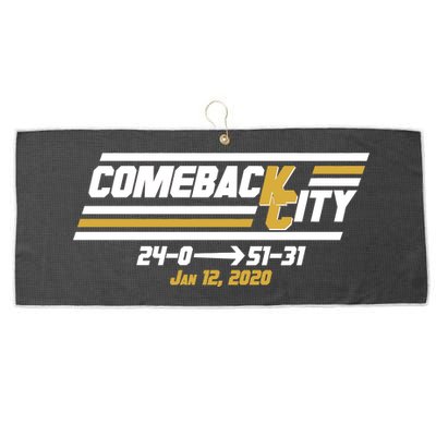 Comeback City Kansas City Football Large Microfiber Waffle Golf Towel