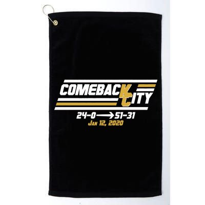 Comeback City Kansas City Football Platinum Collection Golf Towel