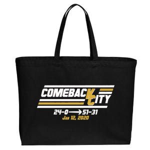 Comeback City Kansas City Football Cotton Canvas Jumbo Tote