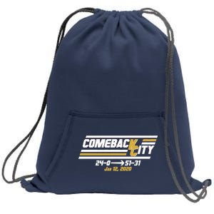 Comeback City Kansas City Football Sweatshirt Cinch Pack Bag