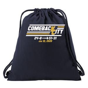 Comeback City Kansas City Football Drawstring Bag