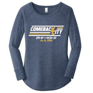 Comeback City Kansas City Football Women's Perfect Tri Tunic Long Sleeve Shirt