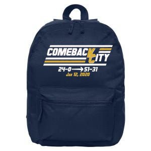 Comeback City Kansas City Football 16 in Basic Backpack