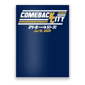 Comeback City Kansas City Football Poster