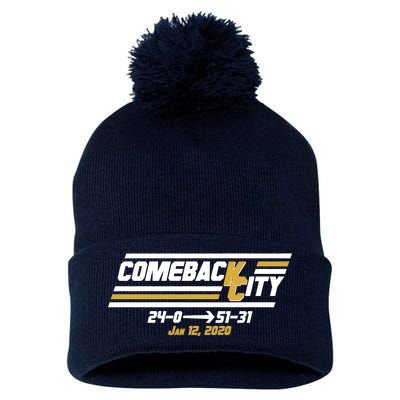 Comeback City Kansas City Football Pom Pom 12in Knit Beanie