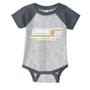 Comeback City Kansas City Football Infant Baby Jersey Bodysuit