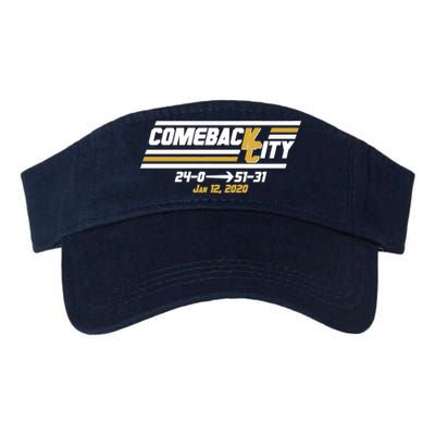 Comeback City Kansas City Football Valucap Bio-Washed Visor