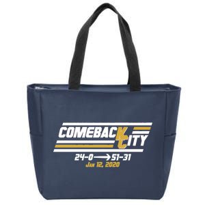 Comeback City Kansas City Football Zip Tote Bag