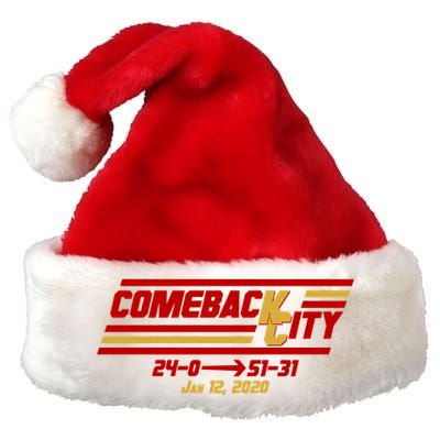 Comeback City Kansas City Football Premium Christmas Santa Hat