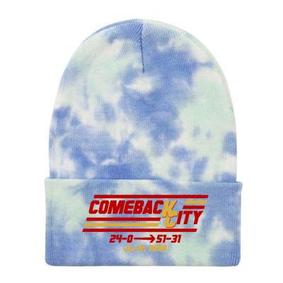 Comeback City Kansas City Football Tie Dye 12in Knit Beanie