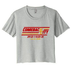 Comeback City Kansas City Football Women's Crop Top Tee