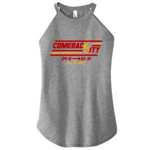 Comeback City Kansas City Football Women’s Perfect Tri Rocker Tank