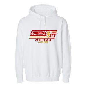 Comeback City Kansas City Football Garment-Dyed Fleece Hoodie