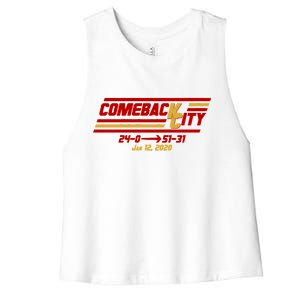 Comeback City Kansas City Football Women's Racerback Cropped Tank