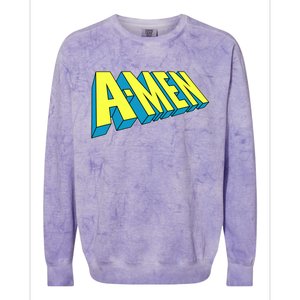 Comic Superhero Styled A-MEN  Colorblast Crewneck Sweatshirt