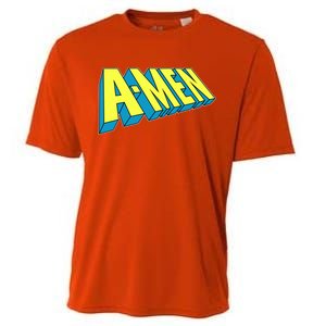 Comic Superhero Styled A-MEN  Cooling Performance Crew T-Shirt