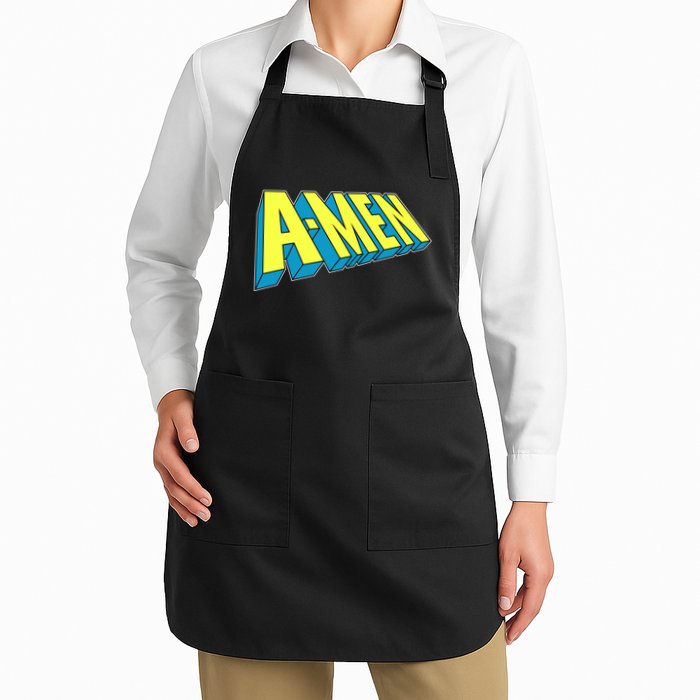 Comic Superhero Styled A-MEN  Apron