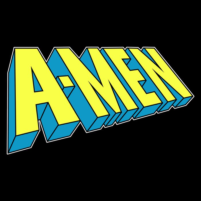 Comic Superhero Styled A-MEN  T-Shirt