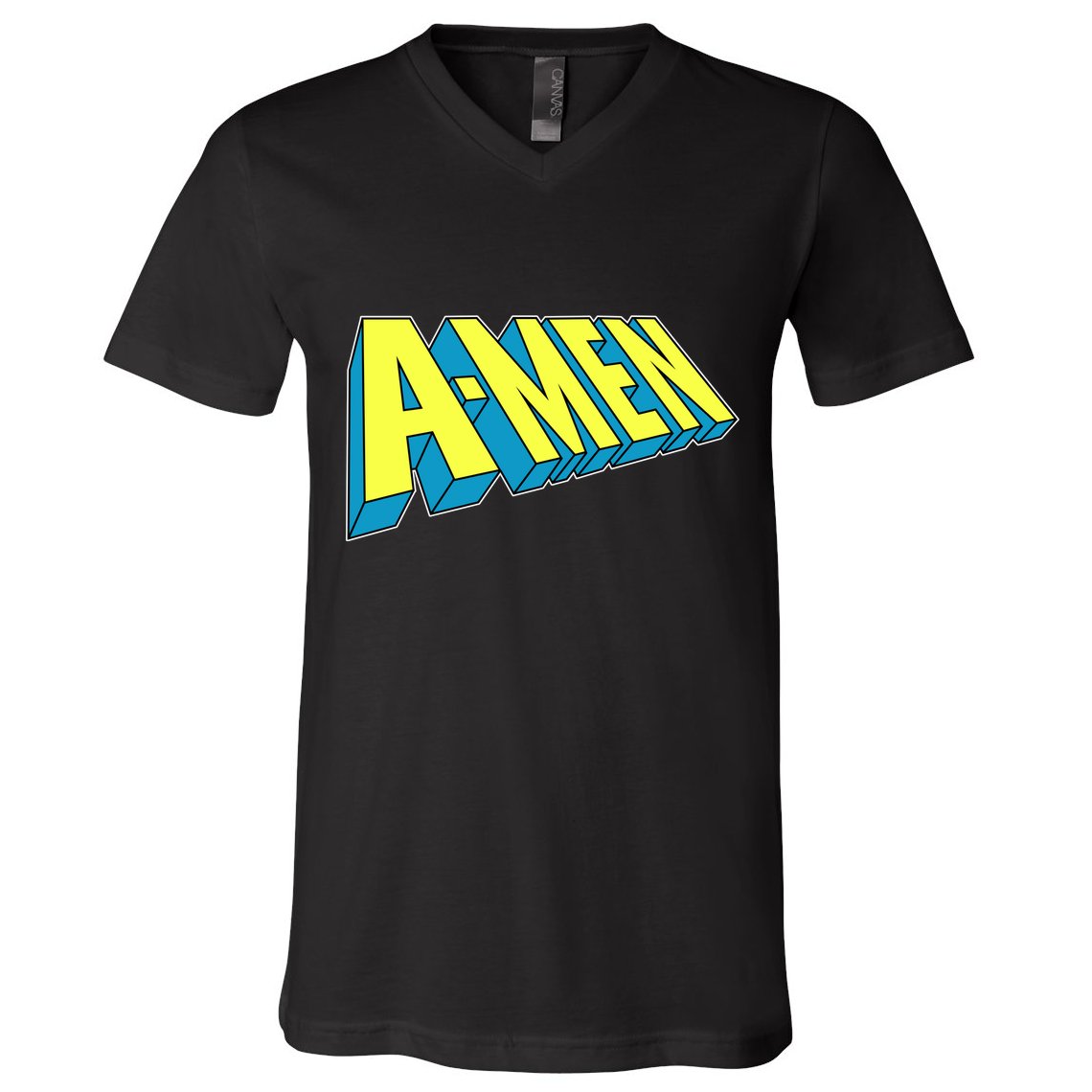 Comic Superhero Styled A-MEN  V-Neck T-Shirt
