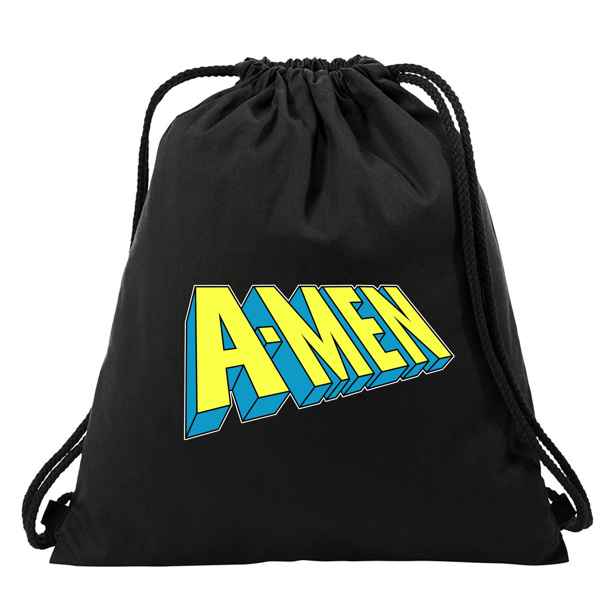 Comic Superhero Styled A-MEN  Drawstring Bag