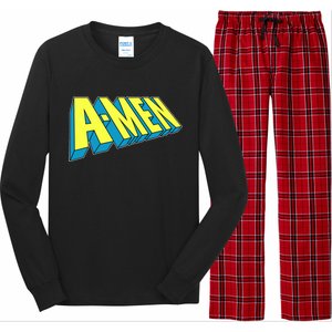 Comic Superhero Styled A-MEN  Long Sleeve Pajama Set