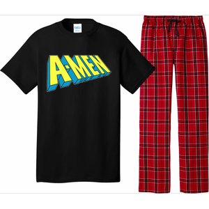 Comic Superhero Styled A-MEN  Pajama Set