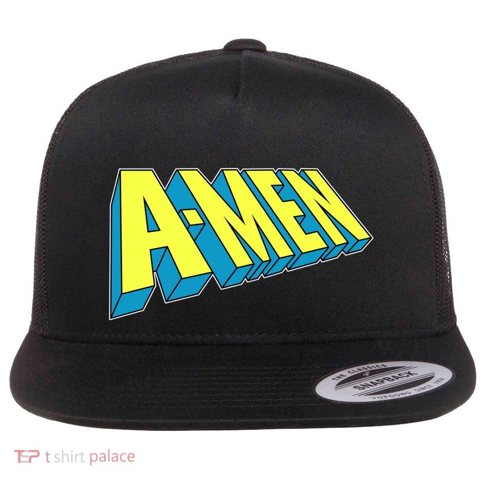 Comic Superhero Styled A-MEN  Flatbill Hat