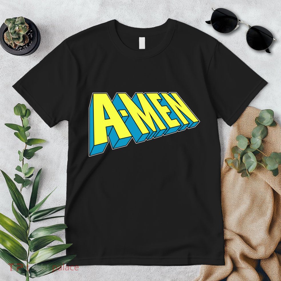 Comic Superhero Styled A-MEN  Premium T-Shirt