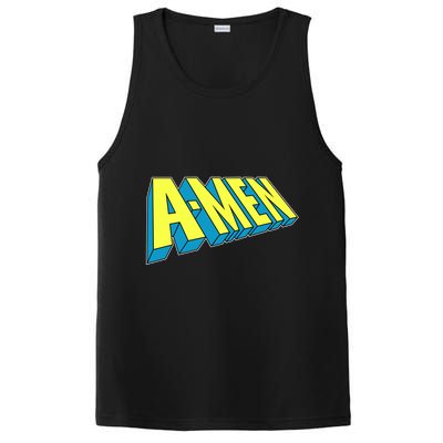 Comic Superhero Styled A-MEN  PosiCharge Competitor Tank