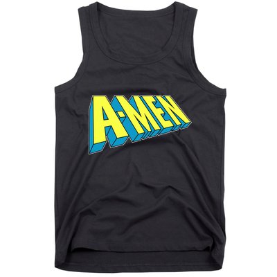 Comic Superhero Styled A-MEN  Tank Top