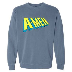 Comic Superhero Styled A-MEN  Garment-Dyed Sweatshirt