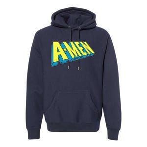 Comic Superhero Styled A-MEN  Premium Hoodie