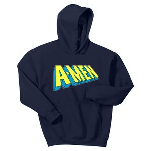 Comic Superhero Styled A-MEN  Kids Hoodie