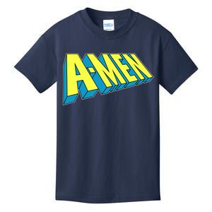 Comic Superhero Styled A-MEN  Kids T-Shirt