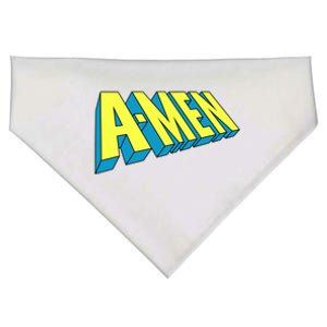 Comic Superhero Styled A-MEN  USA-Made Doggie Bandana