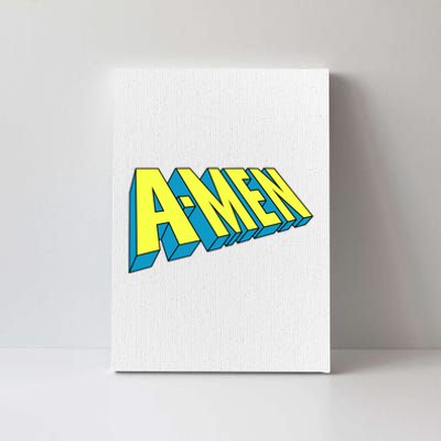 Comic Superhero Styled A-MEN  Canvas