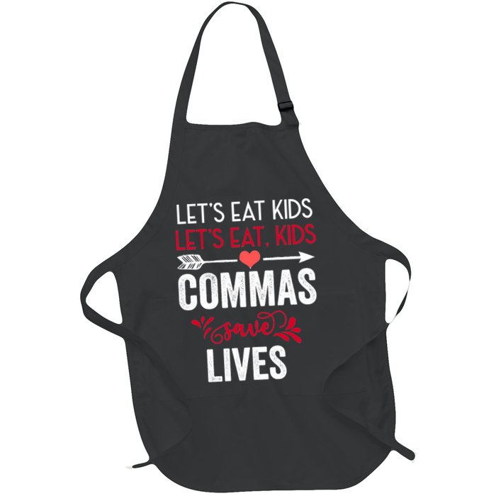 Commas Save Lives Funny Apron