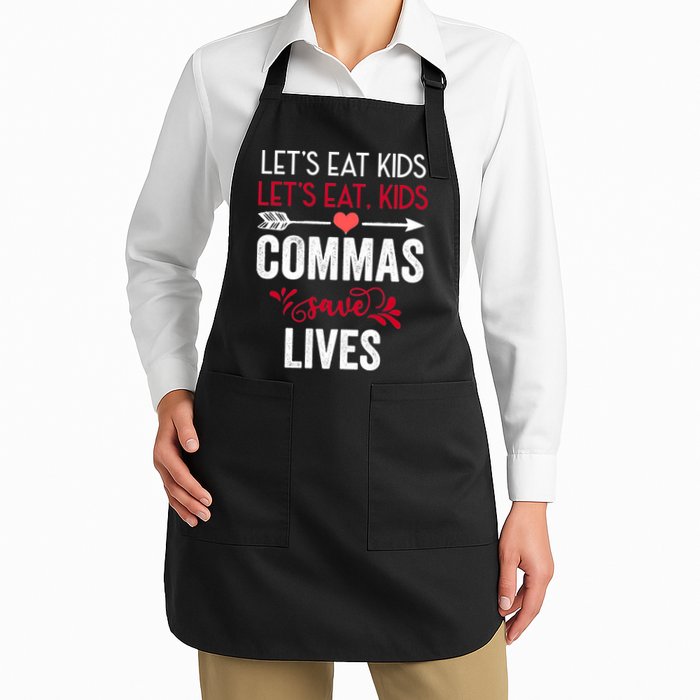 Commas Save Lives Funny Apron