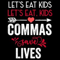 Commas Save Lives Funny 16 in Basic Backpack
