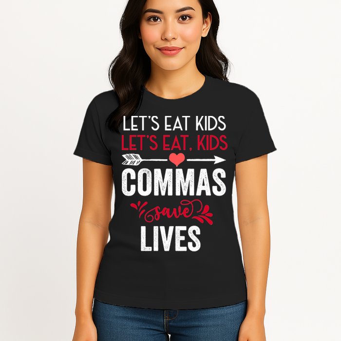 Commas Save Lives Funny Womens T-Shirt