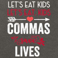 Commas Save Lives Funny Cotton Canvas Backpack