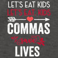 Commas Save Lives Funny Vector Backpack