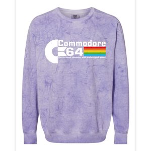 Commodore 64 Retro Computer Colorblast Crewneck Sweatshirt