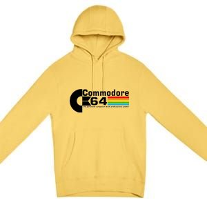 Commodore 64 Retro Computer Premium Pullover Hoodie