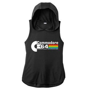 Commodore 64 Retro Computer Ladies PosiCharge Tri-Blend Wicking Draft Hoodie Tank