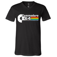 Commodore 64 Retro Computer V-Neck T-Shirt